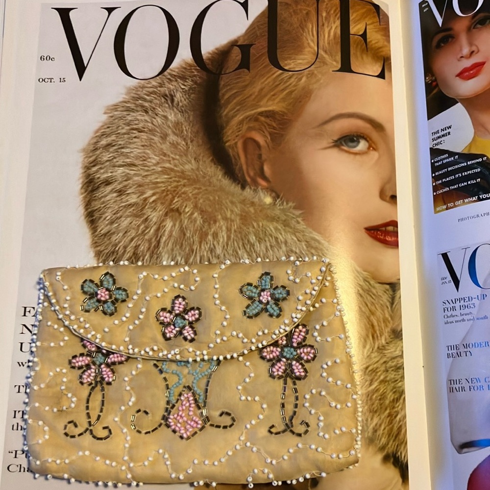 Pretty, little beaded clutch.